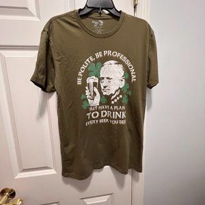 AAFnation size large green sage short sleeve tee